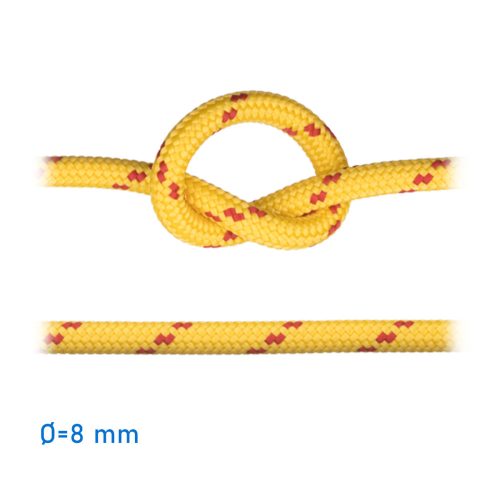 Frânghie galbenă (cu fir de semnalizare  Roșu) 8 mm