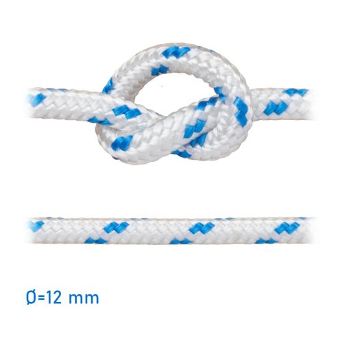 Cablu alb, (cu fir de semnalizare Albastru) 12 mm