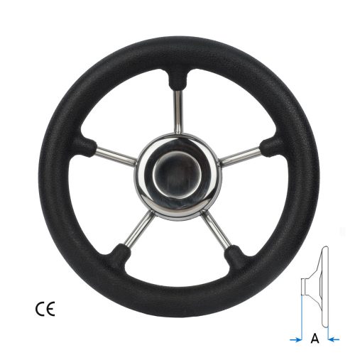Timonă, negru cu 5 spițe Ø 280 mm