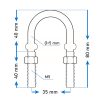 Ineu de remorcare M5 U 5x80 mm