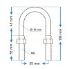 Inel de remorcare M6 U 5x80 mm