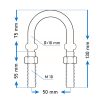 Inel de remorcare M10 U 10x130 mm