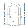 Inel de remorcare M5 U 5x85 mm