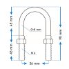 Inel de remorcare M6 U 6x90 mm