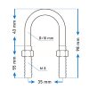 Inel de remorcare M8 U 10×100 mm