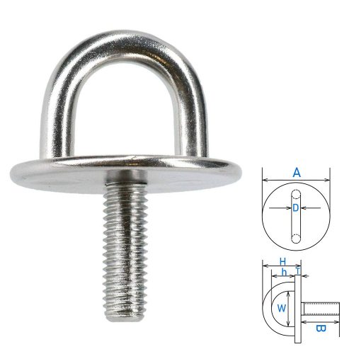 Placă de fixare filetat inox M6