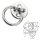 Placă de fixare cu inel rotund inox 40mm