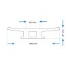 Tachete negru plastic 180 mm