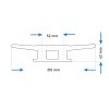 Tachete negru plastic 210 mm