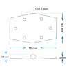 Balama plastic negru 95×60 mm