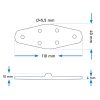 Balama plastic negru 110×40 mm