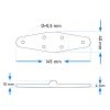 Balama plastic negru 145×40 mm