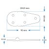 Balama plastic negru 90×40 mm