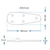 Balama plastic negru 108×40 mm