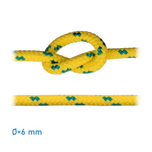 Frânghie 6 mm galben/verde