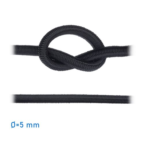 Frânghie de cauciuc negru 5 mm