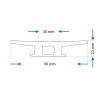 Tachete alb plastic 110 mm